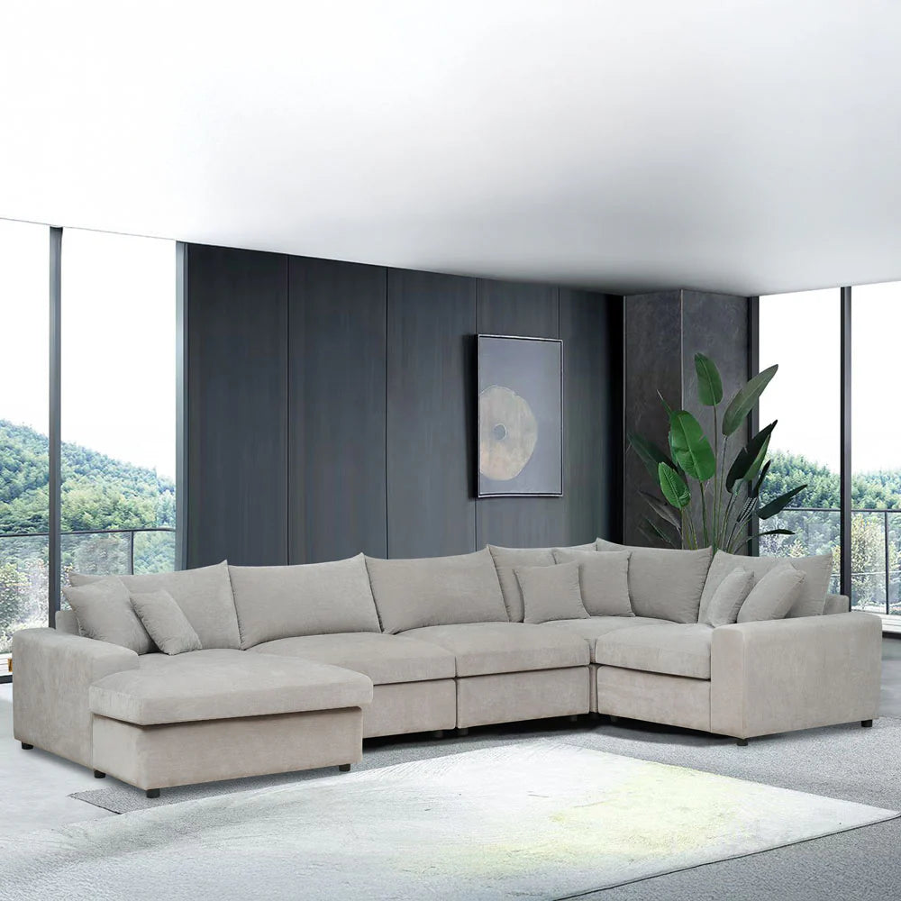Wilmslow Grey U Shape Corner Group (3 Corner 1) with Chaise / B Grade