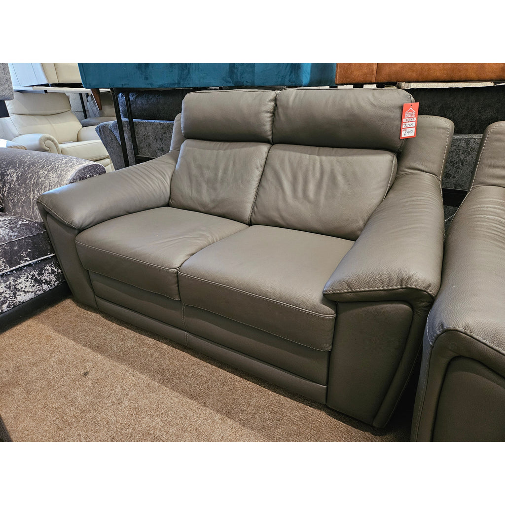 Nicoletti Tosca Leather 2 Seater Sofa - Torello Grigio / B Grade