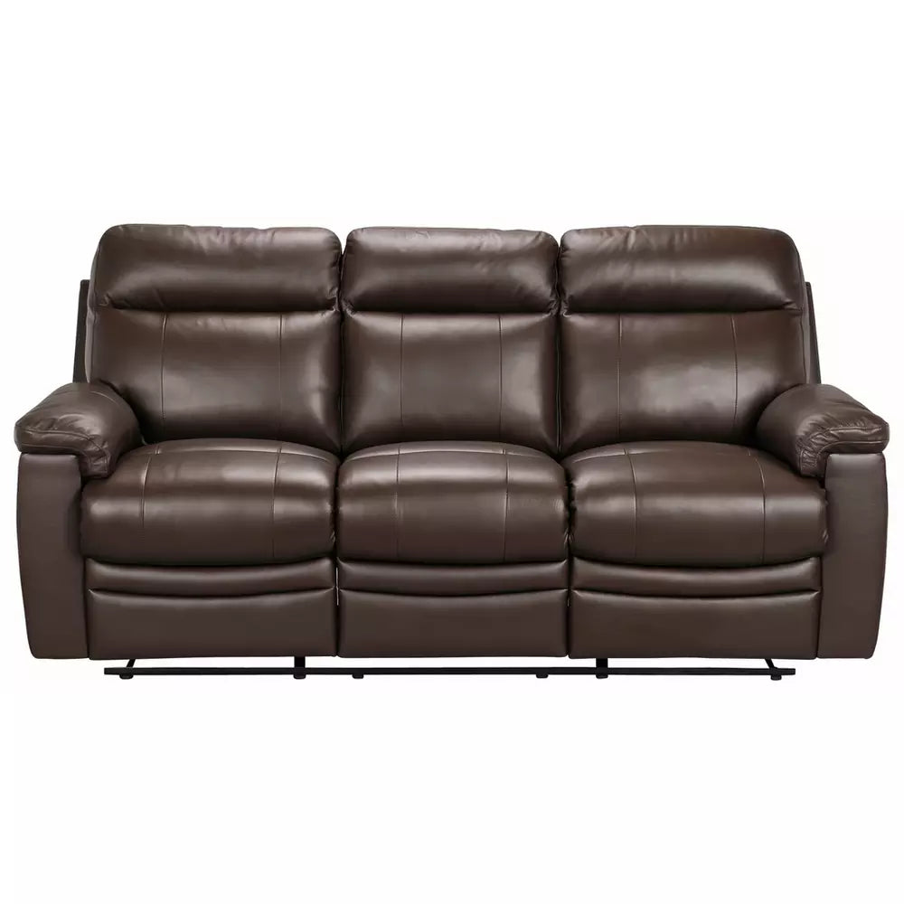 Paolo 3 Seater Manual Recliner Sofa-Chocolate / B Grade