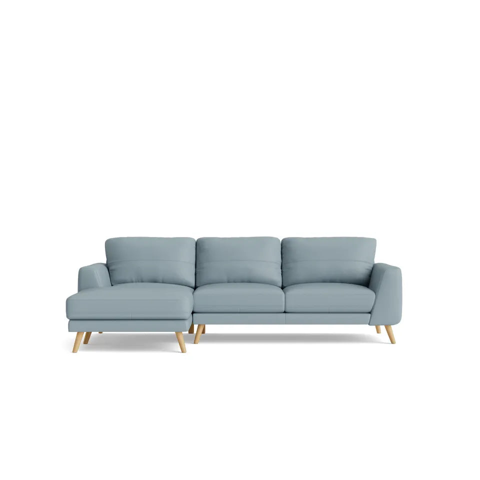 Marano 3 Seater Chaise Sofa - Pearl Blue / B Grade