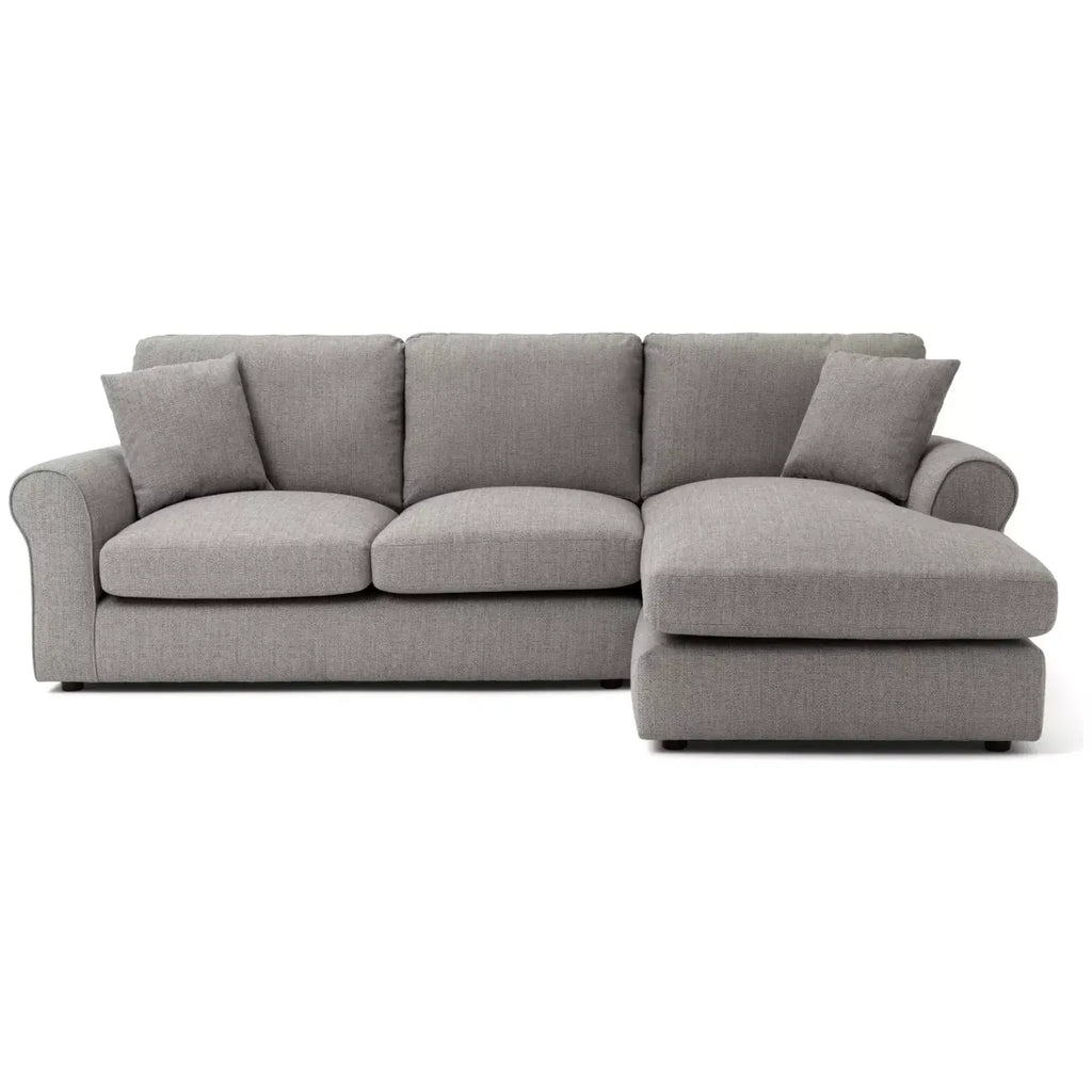 Argos Home Lisbon Fabric Right Corner Chaise Sofa - Grey / B Grade