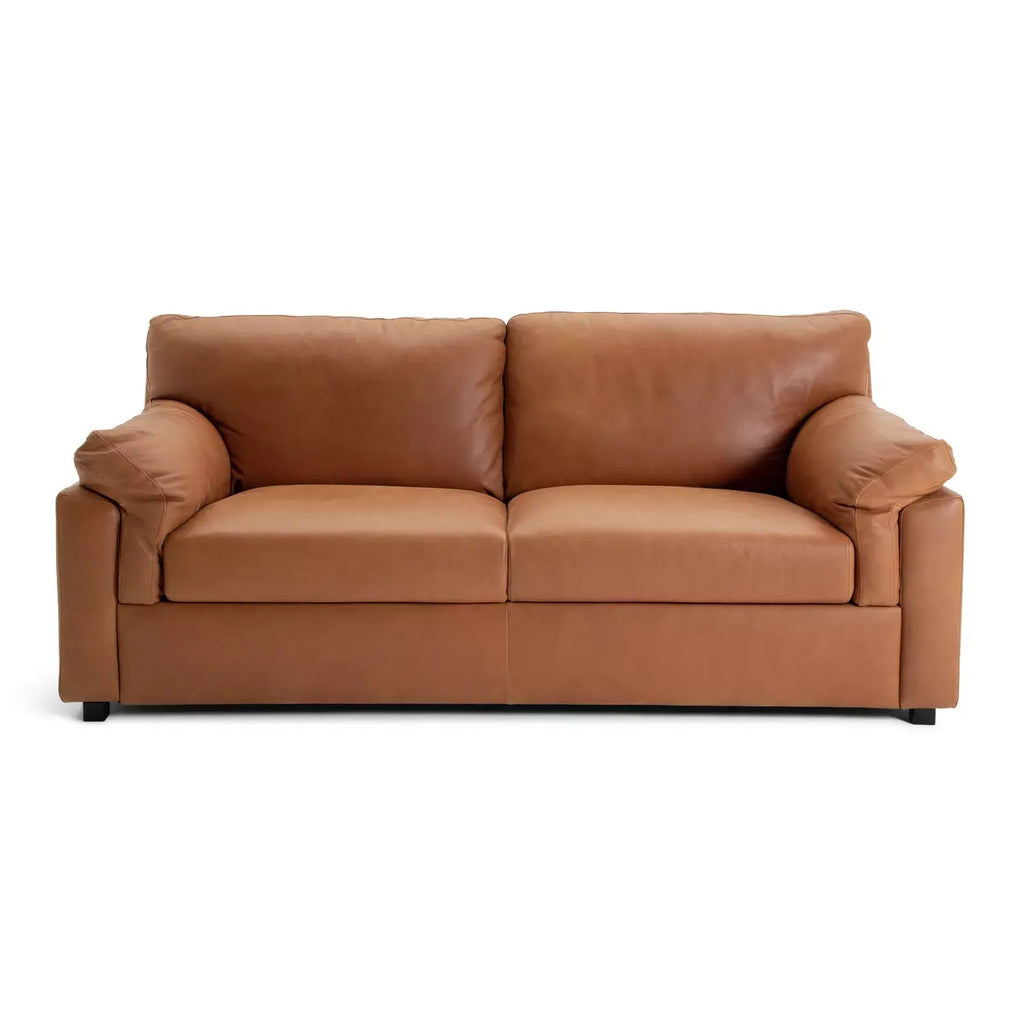 Habitat Florence Leather 3 Seater Sofa - Tan / B Grade
