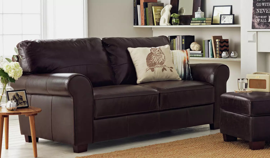 Salisbury Leather 3 Seater Sofa - Chocolate / B Grade