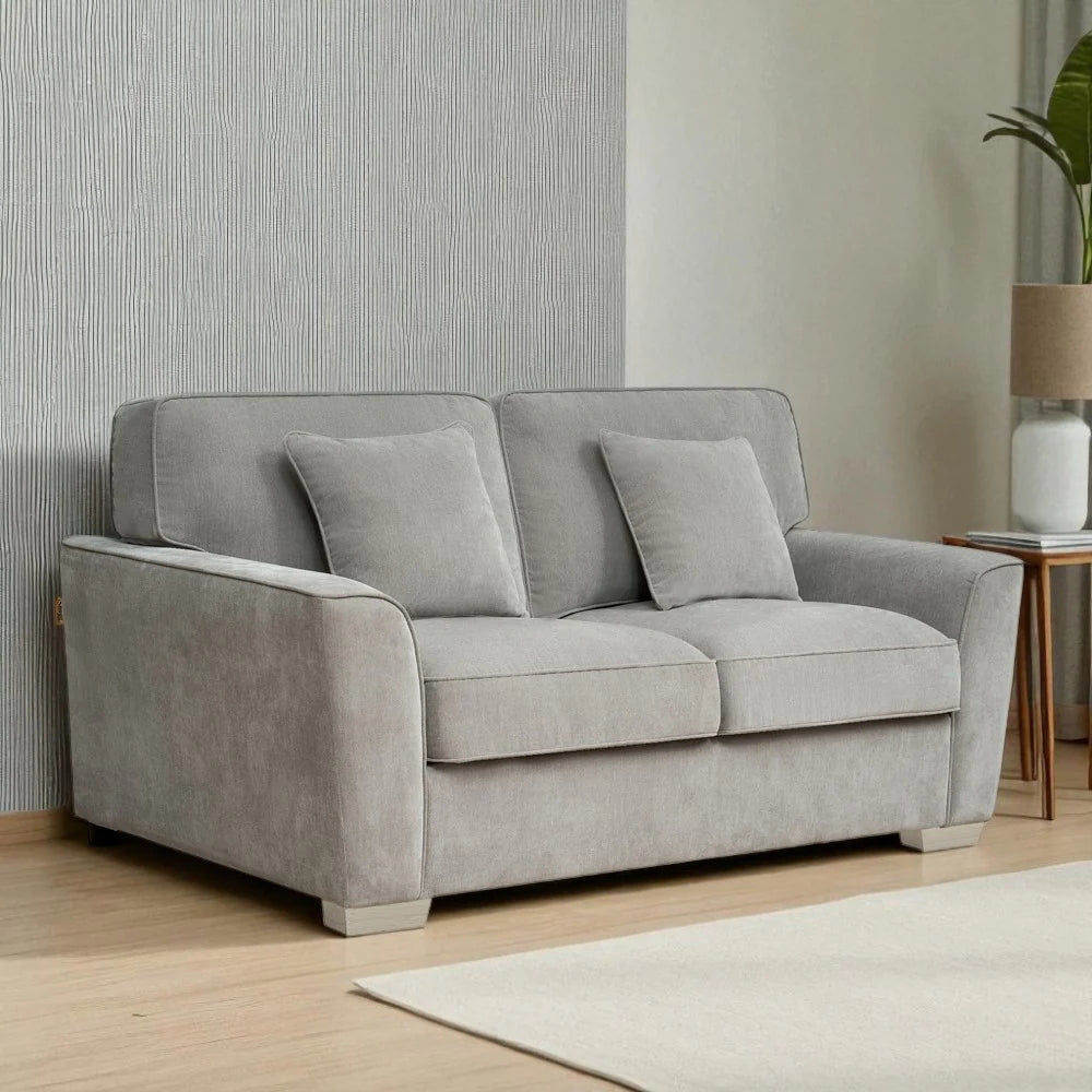 Harlem Grey Fabric Two Seater Sofa / A Grade