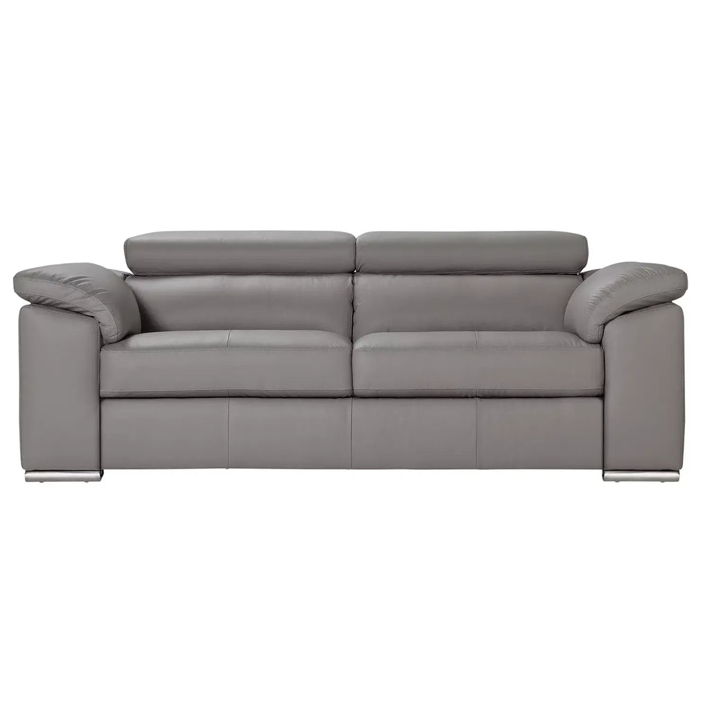 Valencia Leather 3 Seater Sofa - Grey / B Grade