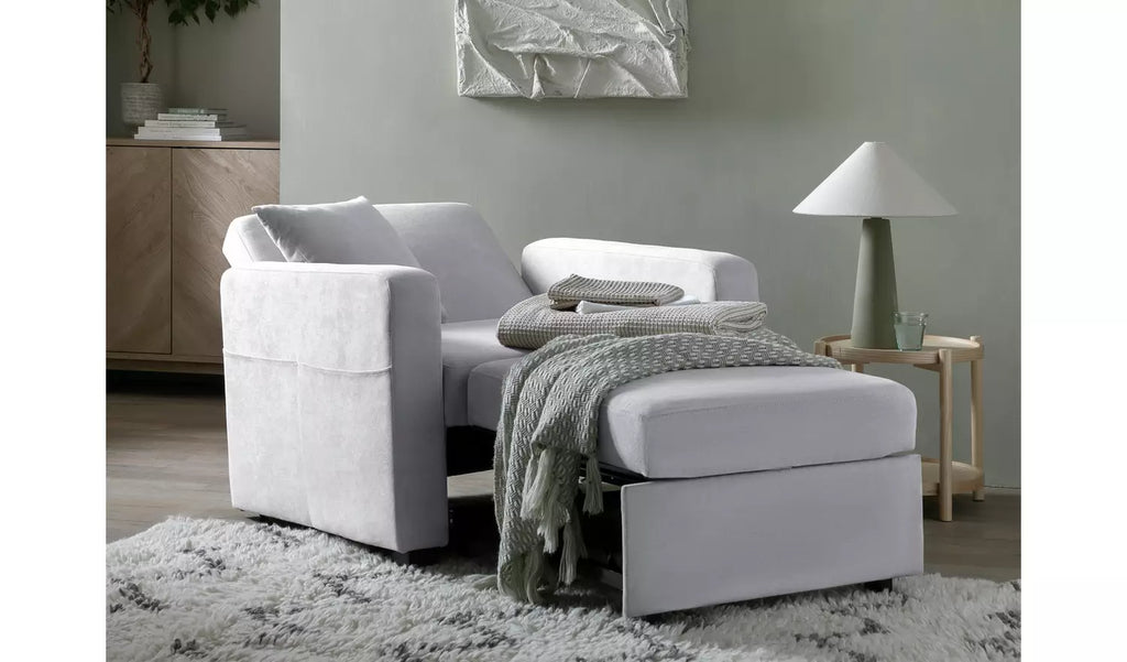 Habitat Reagan Single Fabric Chairbed - Grey / B Grade