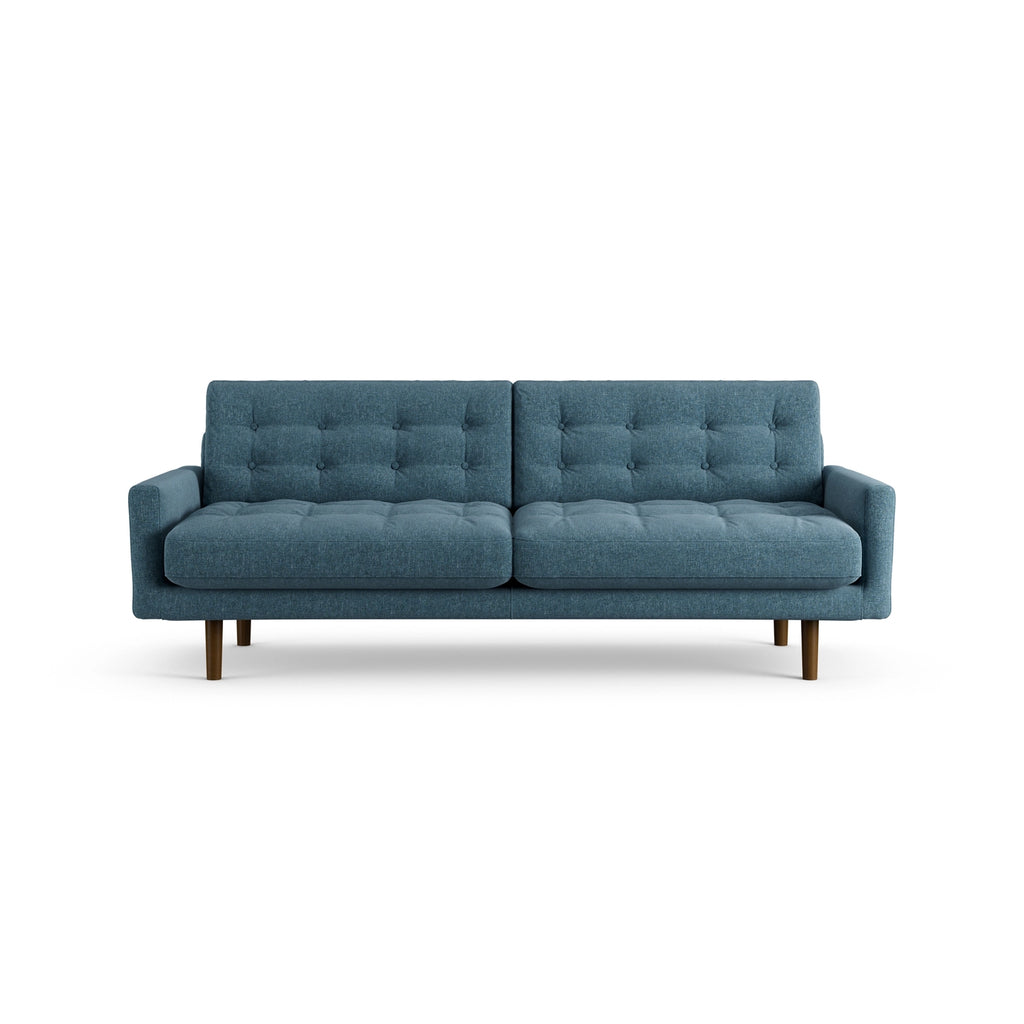 Fenner Fabric 3 Seater Sofa - Blue - Dark Leg / B Grade