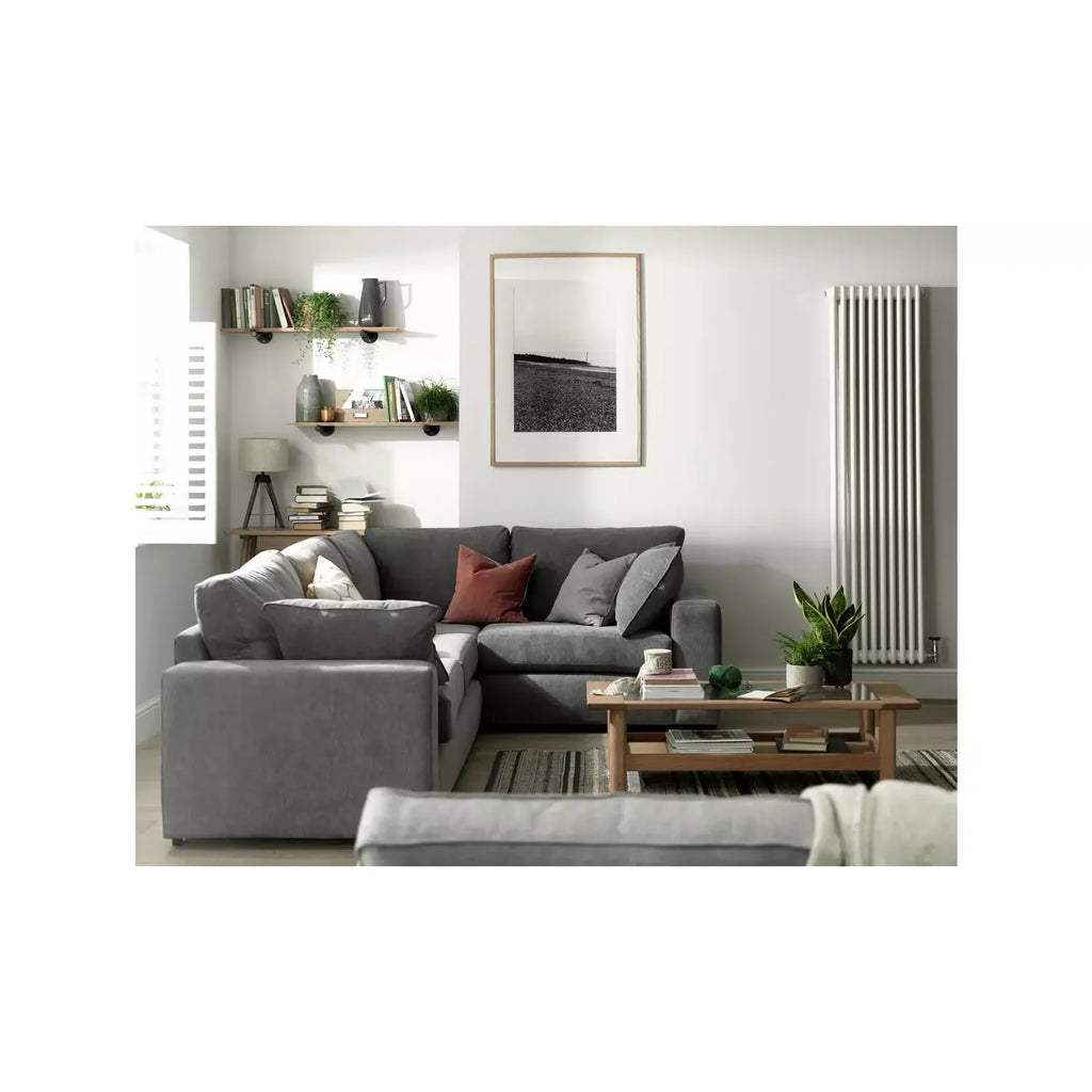 Habitat Elmdon Fabric Right Hand Corner Sofa - Grey / B Grade
