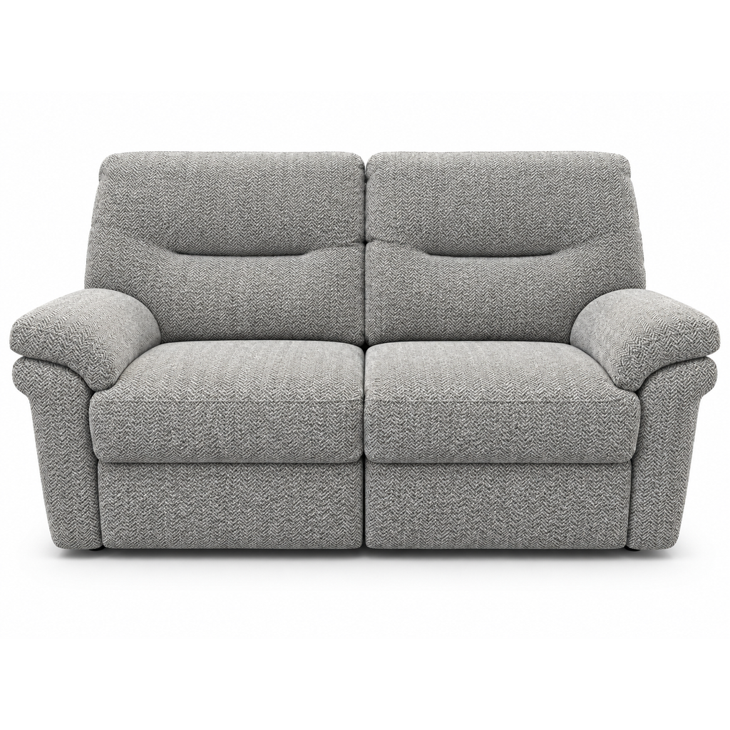 G Plan Seattle 2.5 Seater Fabric Sofa - Grey Herringbone Fabric / B Grade