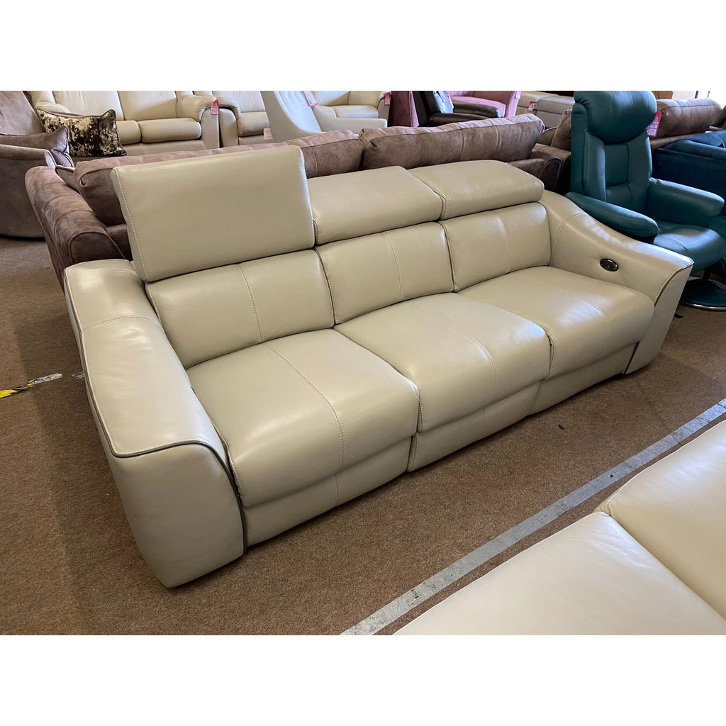 Elixir 3 seater leather power recliner sofa deals
