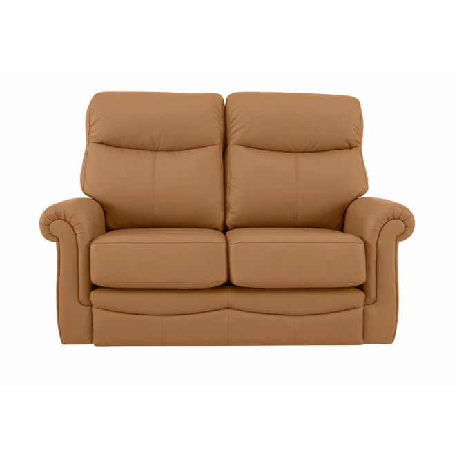 G Plan Avon Small 2 Seater Leather Sofa Cambridge Tan B Grade