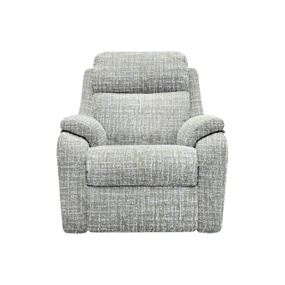 G Plan Kingsbury Fabric Power Recliner Armchair with Power Headrests - Shore Oatmeal / B Grade (1)