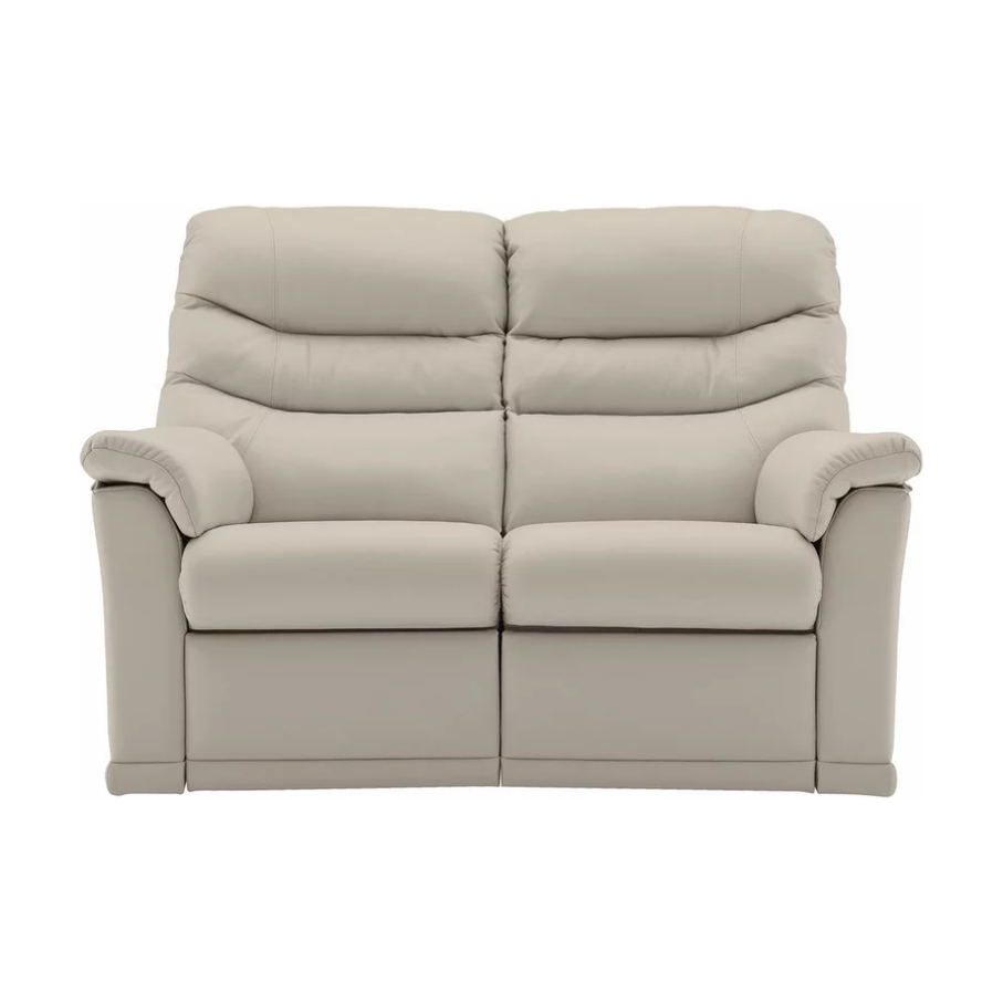 G Plan Malvern 2 Seater Leather Sofa - Capri Putty / B Grade
