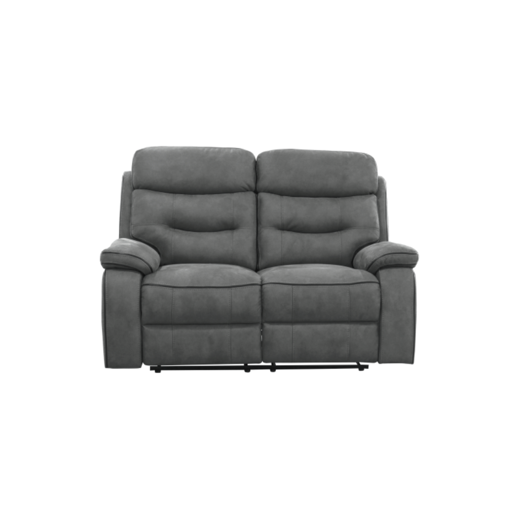 Gabriella 2 Seater Reclining Fabric Sofa - Charcoal