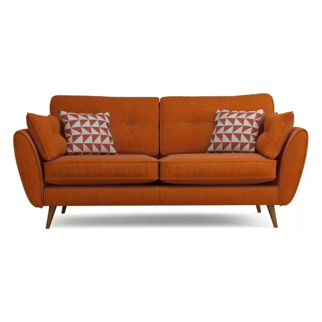 Zinc 3 Seater Sofa Orange / B Grade Catalogue Clearance Outlet