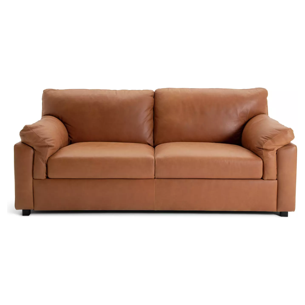 Habitat Florence Leather 3 Seater Sofa - Tan / B Grade