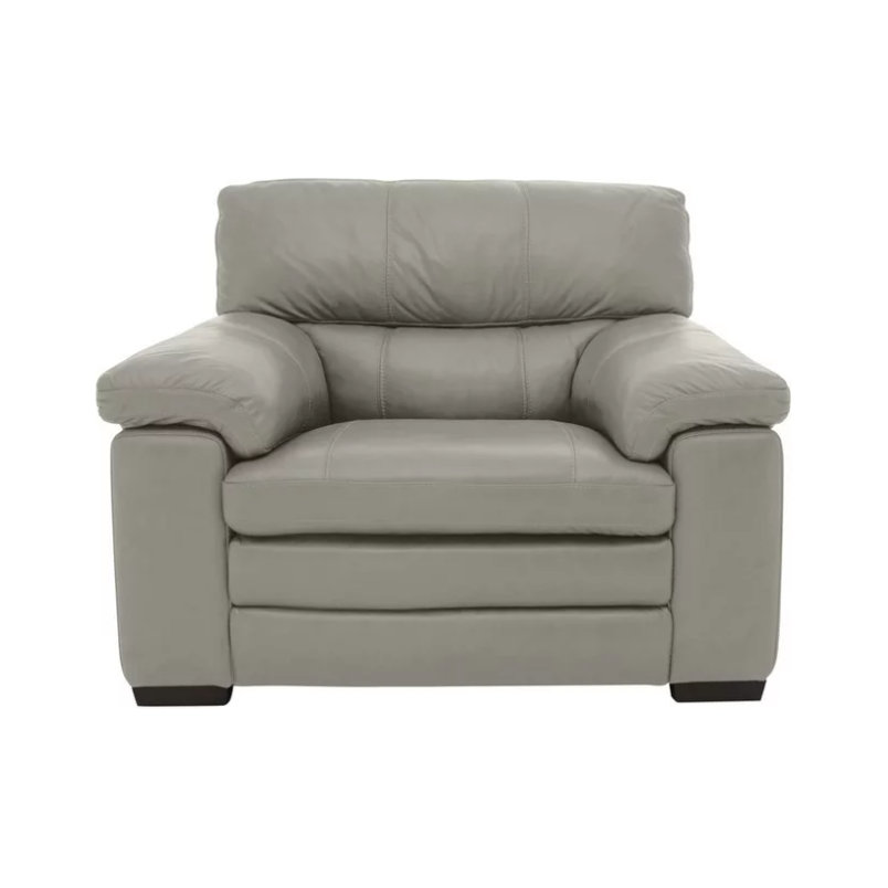 World of Leather Cozee Leather Armchair - Feather Grey / B Grade