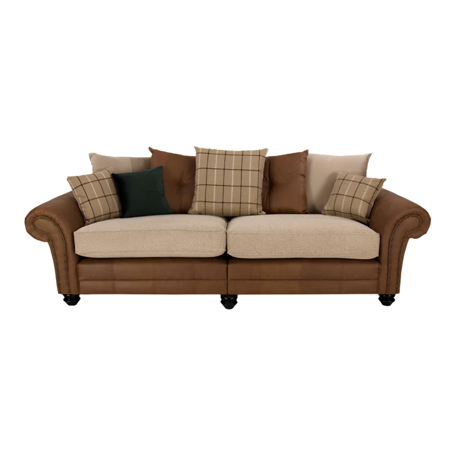 Marshall 4 Seater Scatter Back Sofa - Oatmeal / B Grade