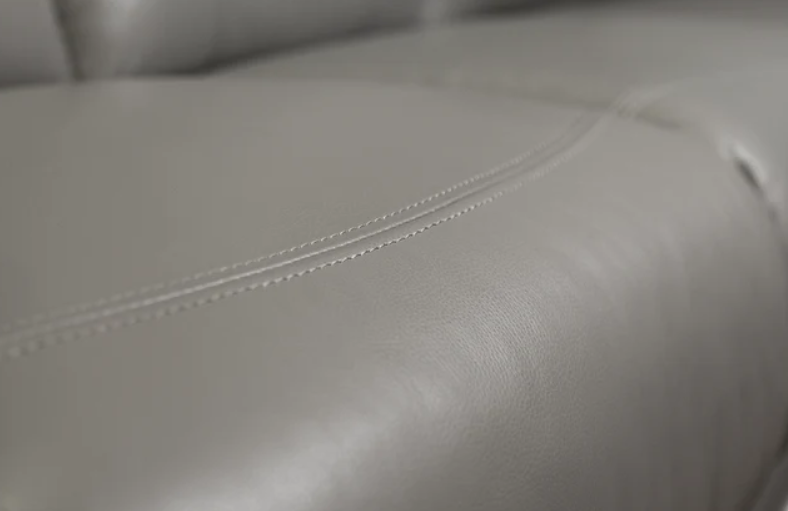 Evelyn Electric Reclining Leather Armchair - Light Grey / B Grade