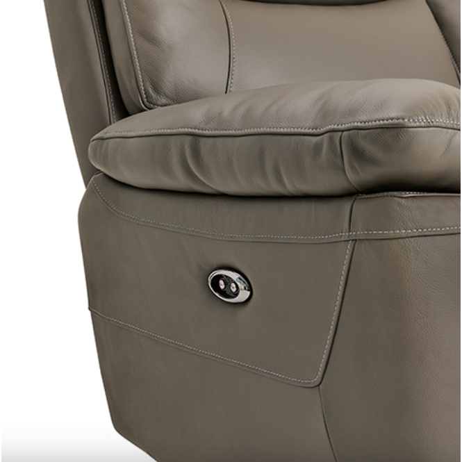 Lucius 2 Seater Power Recliner Leather Sofa