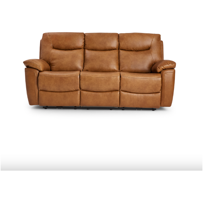 Lucius 3 Seater Power Recliner Leather Sofa
