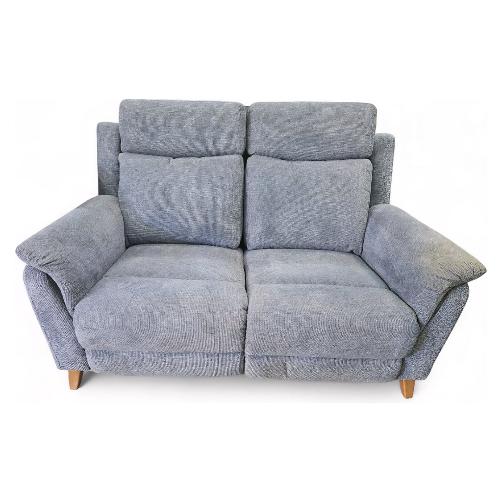 Sienna 2 Seater Power Recliner Sofa With Power Headrest - Blue / B Grade
