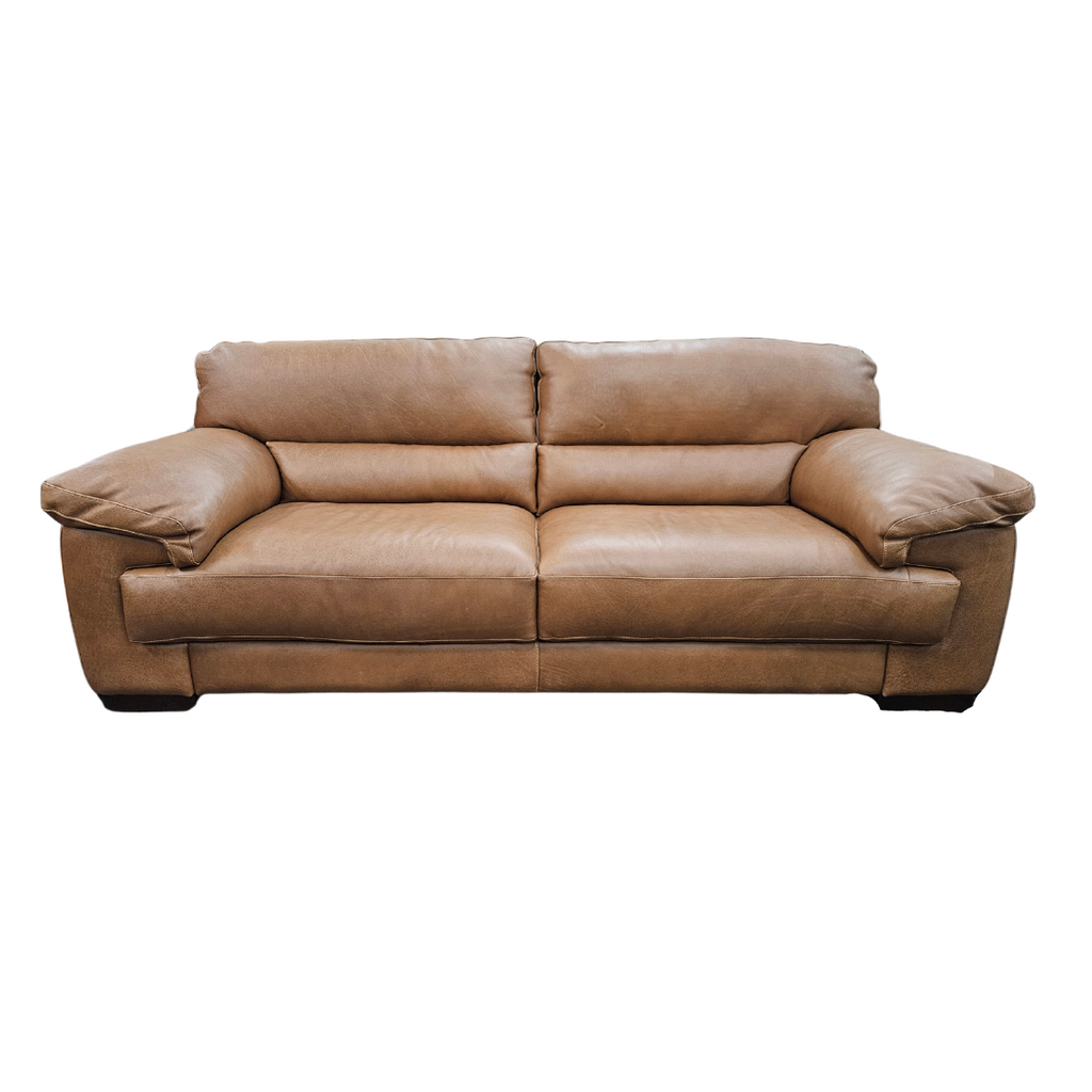 Truffle Grand Leather Sofa - Tan / B Grade