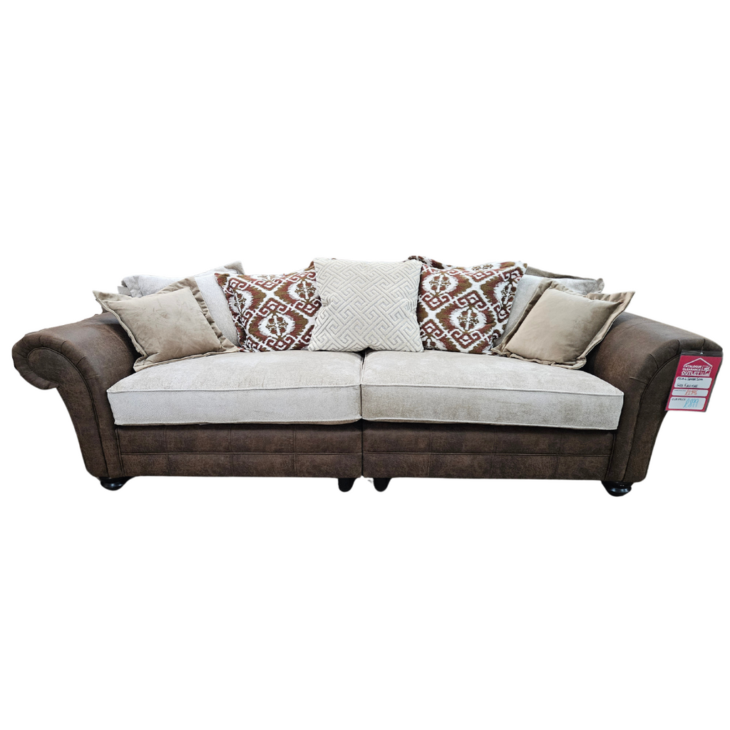 Asia 4 Seater Scatter Back Sofa - Aphrodite Beige / B Grade