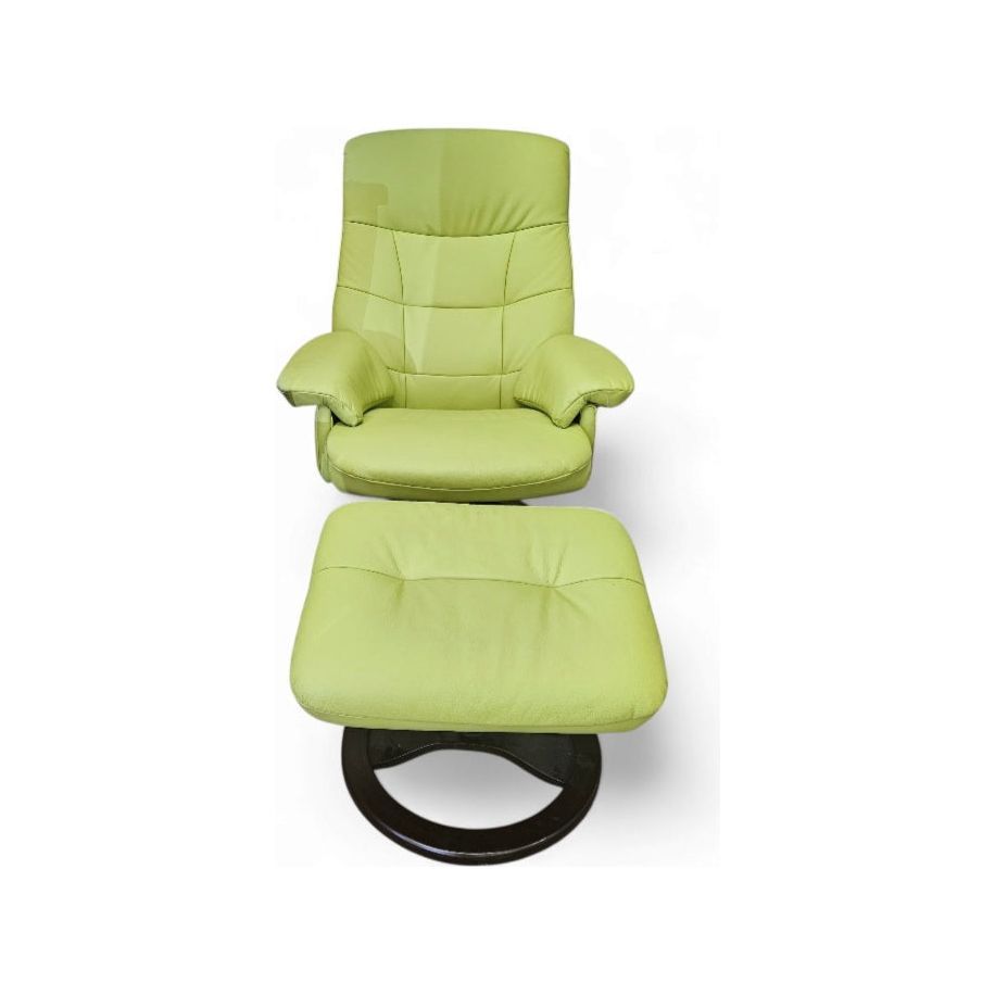 Birdie Swivel Chair And Footstool - Green / B Grade
