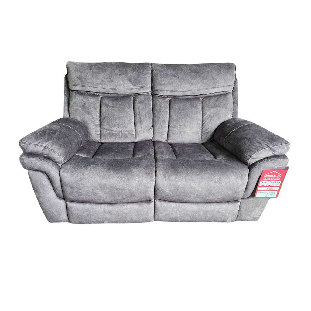 Orion 2 Seater Fabric Power Recliner Sofa - Grey / B Grade